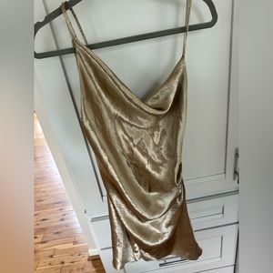 Gold Mini Dress